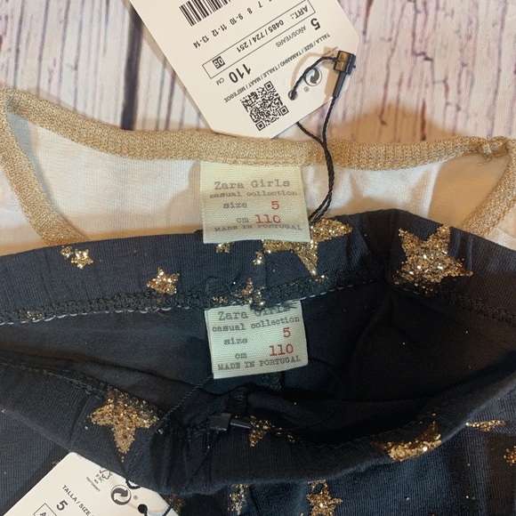 Screen Print Tee and Glitter Star Print Legging - Picture 2 of 4